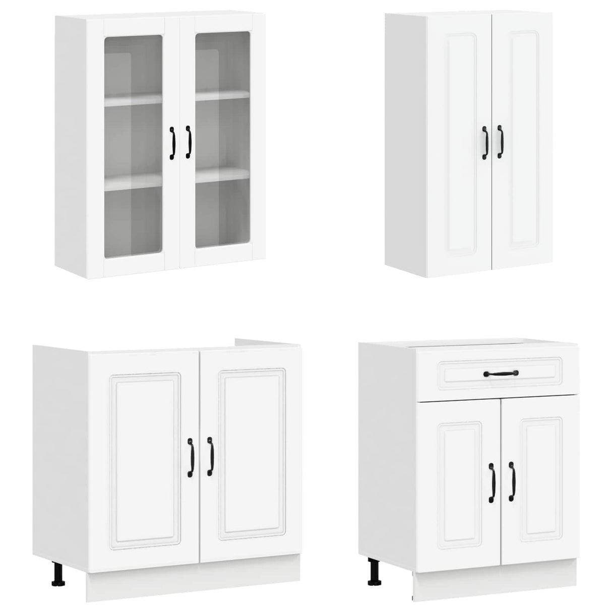 Kitchen Unit KALMAR 8 pcs White Engineered Wood