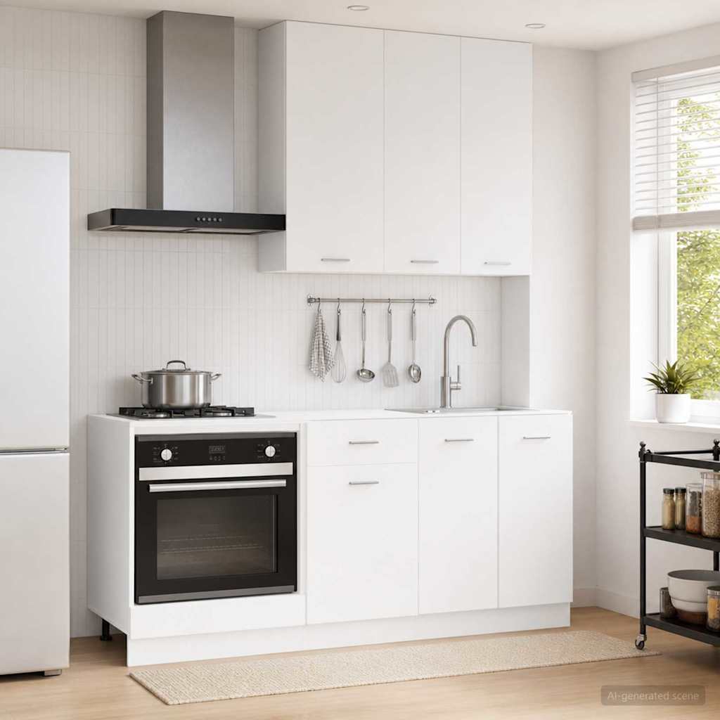 Kitchen Unit LYON 5 pcs White Engineered Wood