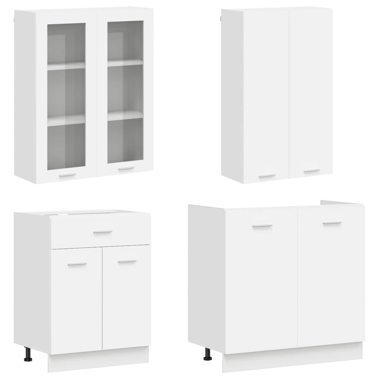 Kitchen Unit LYON 4 pcs White Engineered Wood