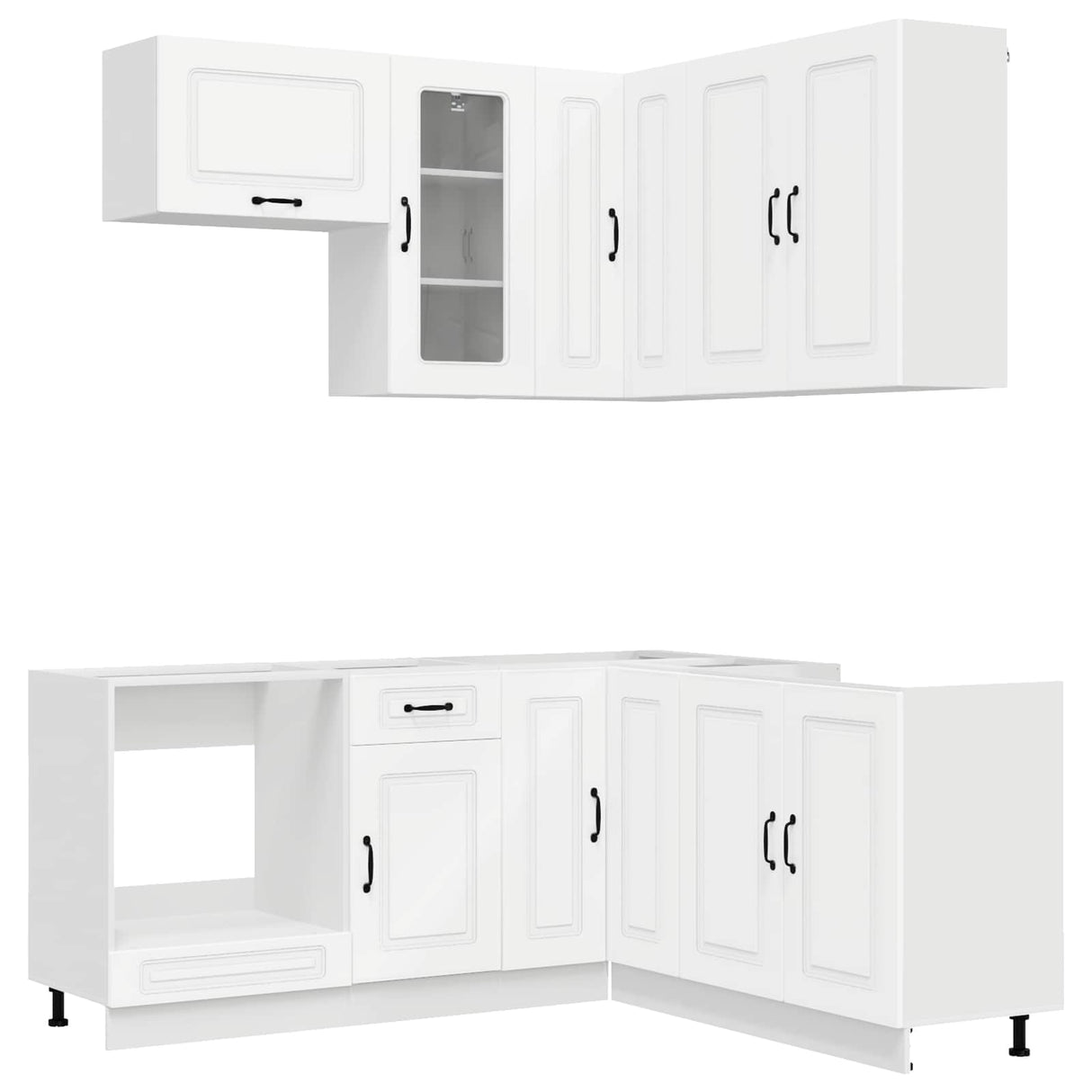 Kitchen Unit KALMAR 8 pcs White Engineered Wood