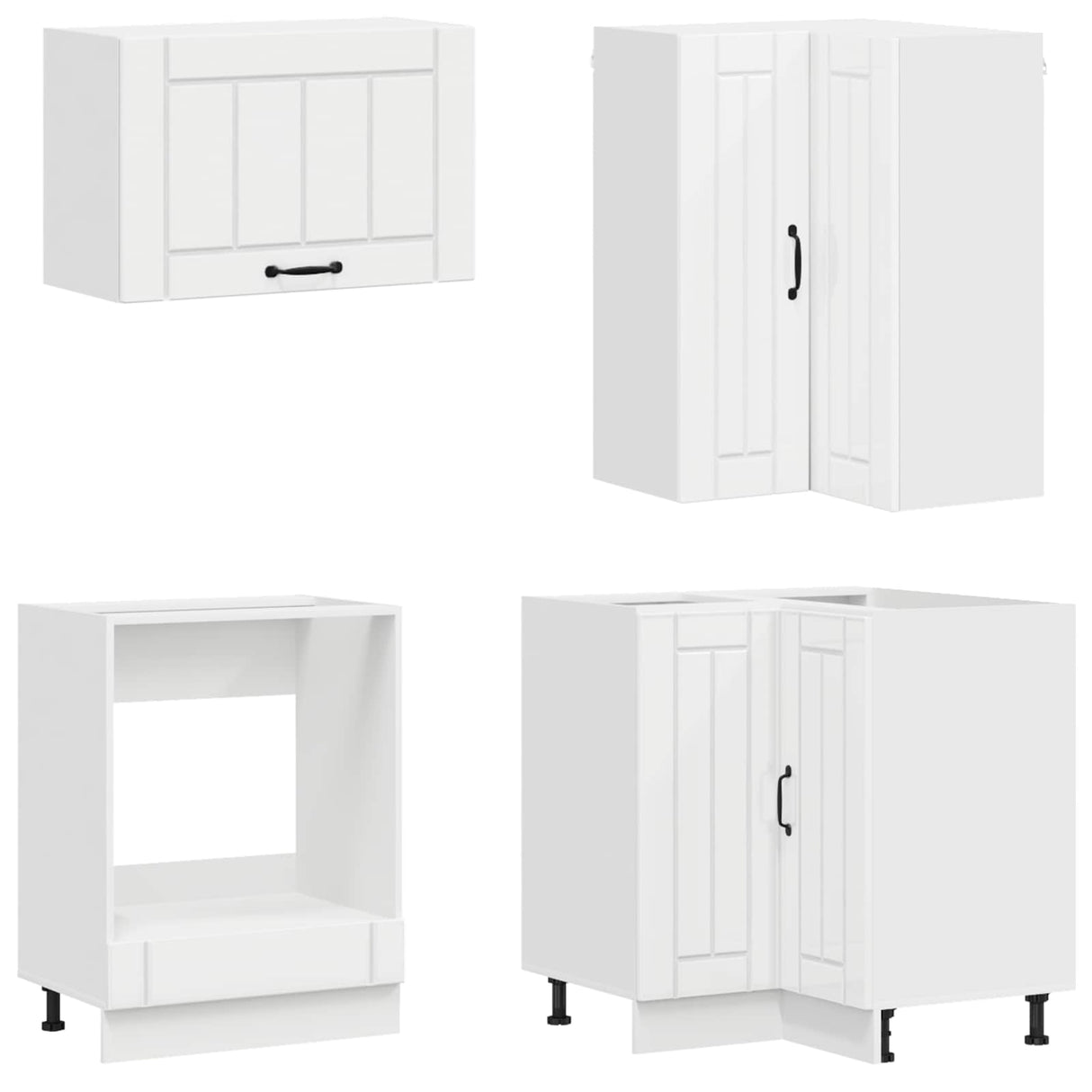 Kitchen Unit LUCCA 8 pcs High Gloss White Engineered Wood