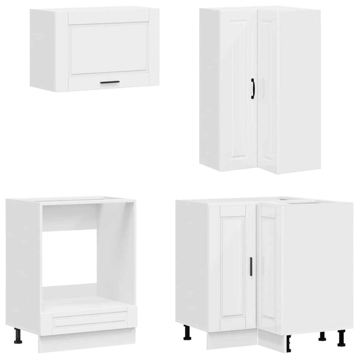 Kitchen Unit PORTO 8 pcs High Gloss White Engineered Wood