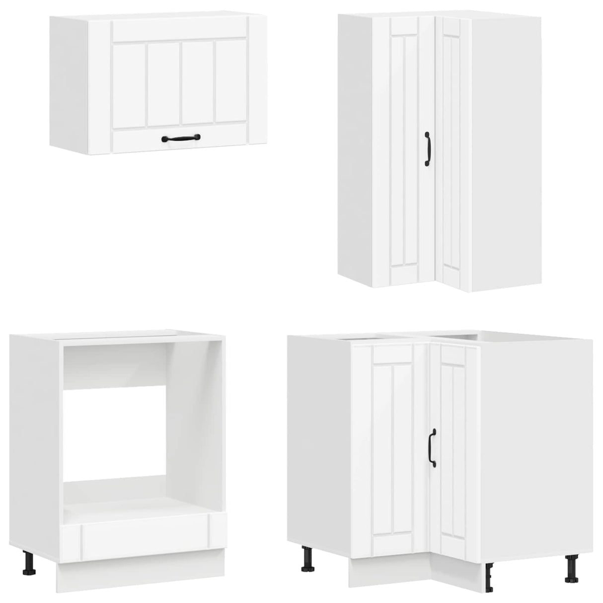 Kitchen Unit LUCCA 8 pcs White Engineered Wood