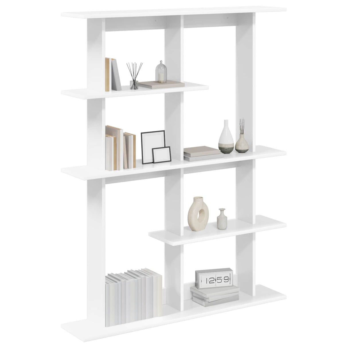 Wall Shelf White 102 x 20 x 130 cm Engineered Wood