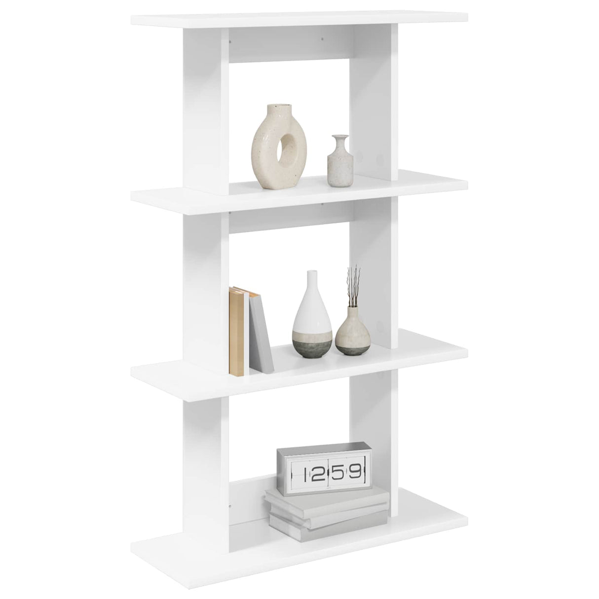 Wall Shelf Wall-Mounted White 56 x 20 x 90 cm Engineered Wood
