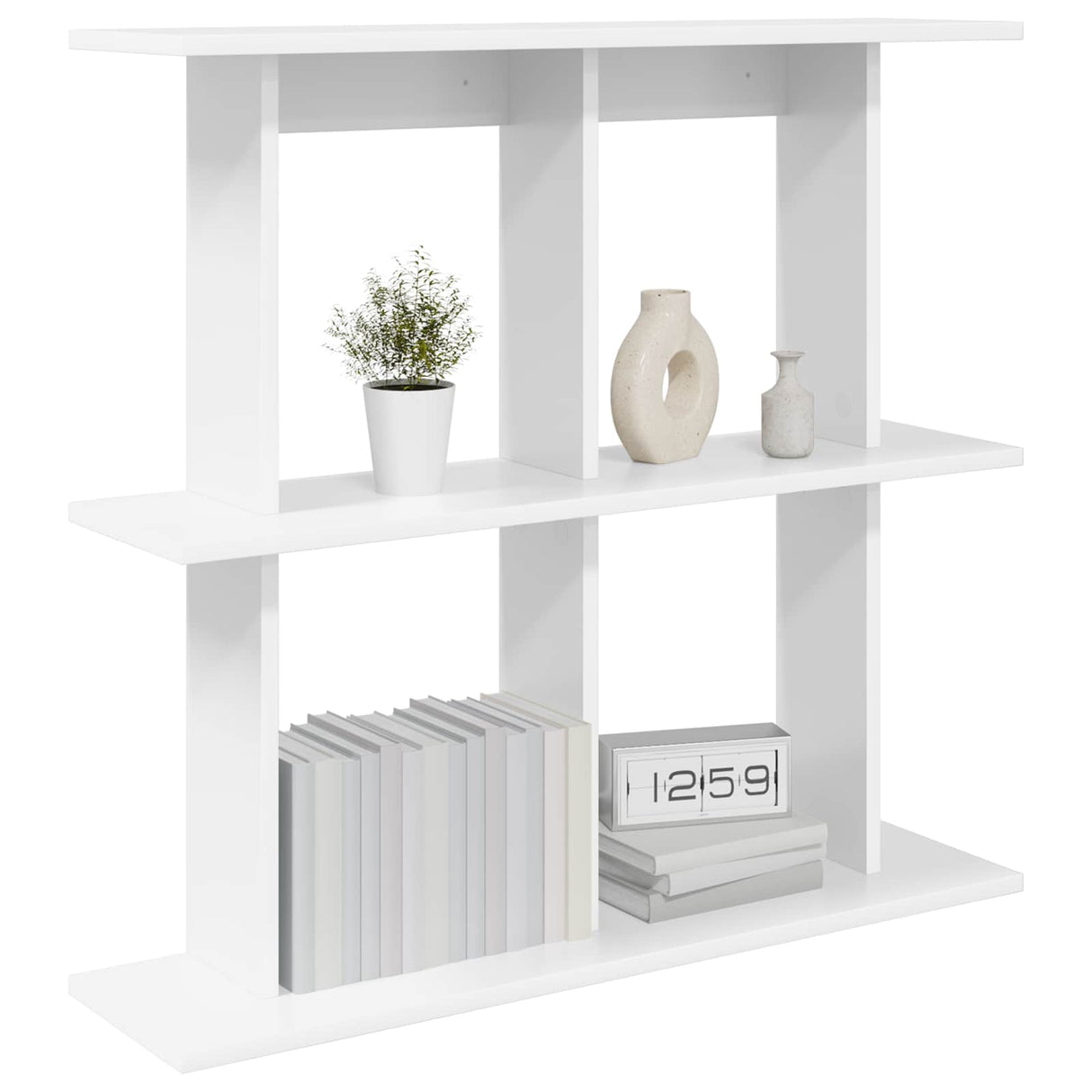 Wall Shelf Wall-Mounted White 80 x 20 x 75 cm Engineered Wood