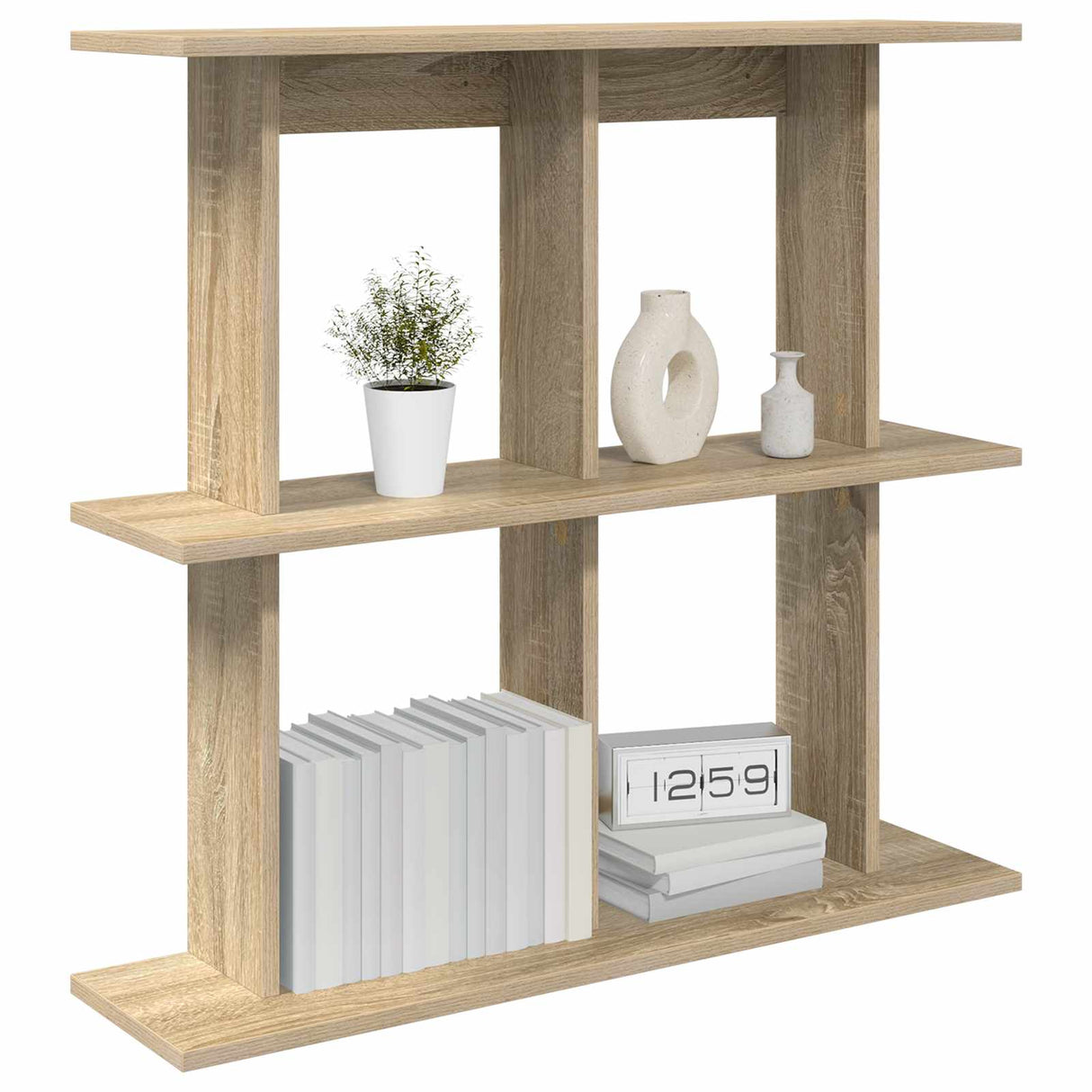 Wall Shelf Wall-Mounted Brown 100 x 20 x 75 cm Engineered Wood