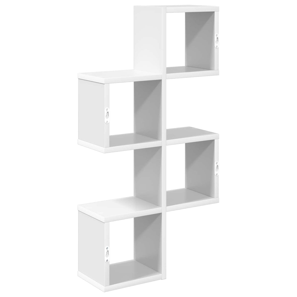 Wall Shelf Wall-Mounted White 39 x 15 x 76 cm Engineered Wood