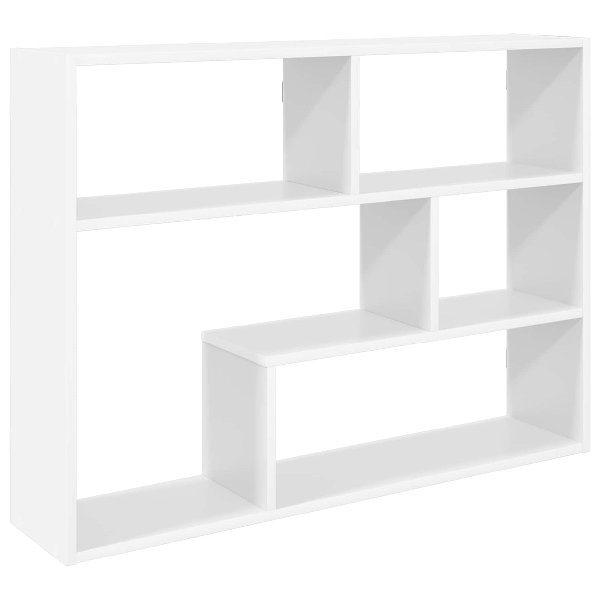 Wall Shelf Wall-Mounted White 95 x 20 x 69.5 cm Engineered Wood