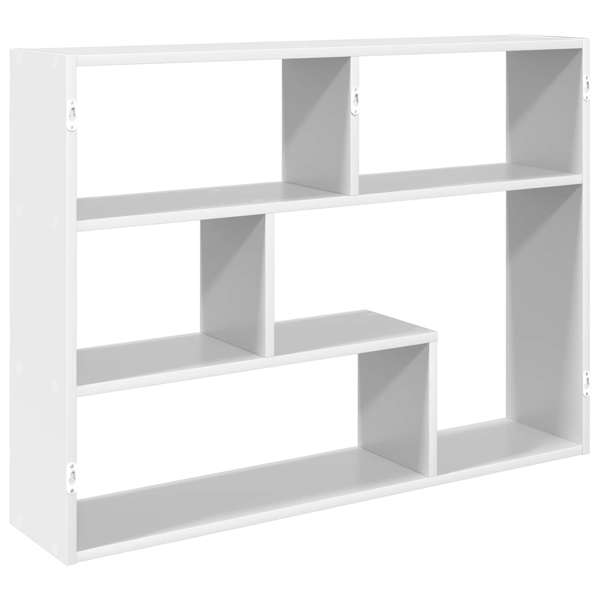 Wall Shelf Wall-Mounted White 95 x 20 x 69.5 cm Engineered Wood