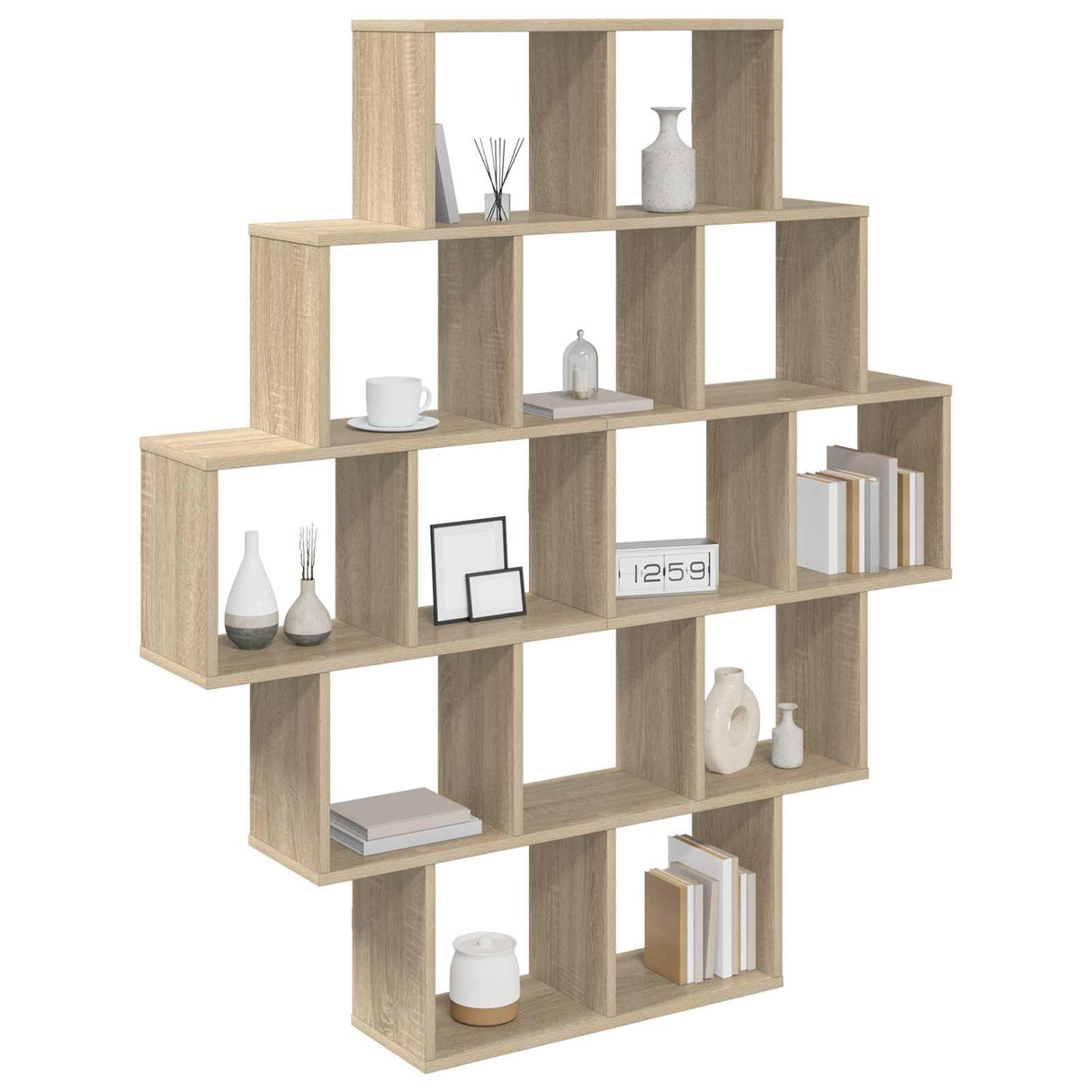 Wall Shelf Sonoma Oak 120 x 20 x 136 cm Engineered Wood