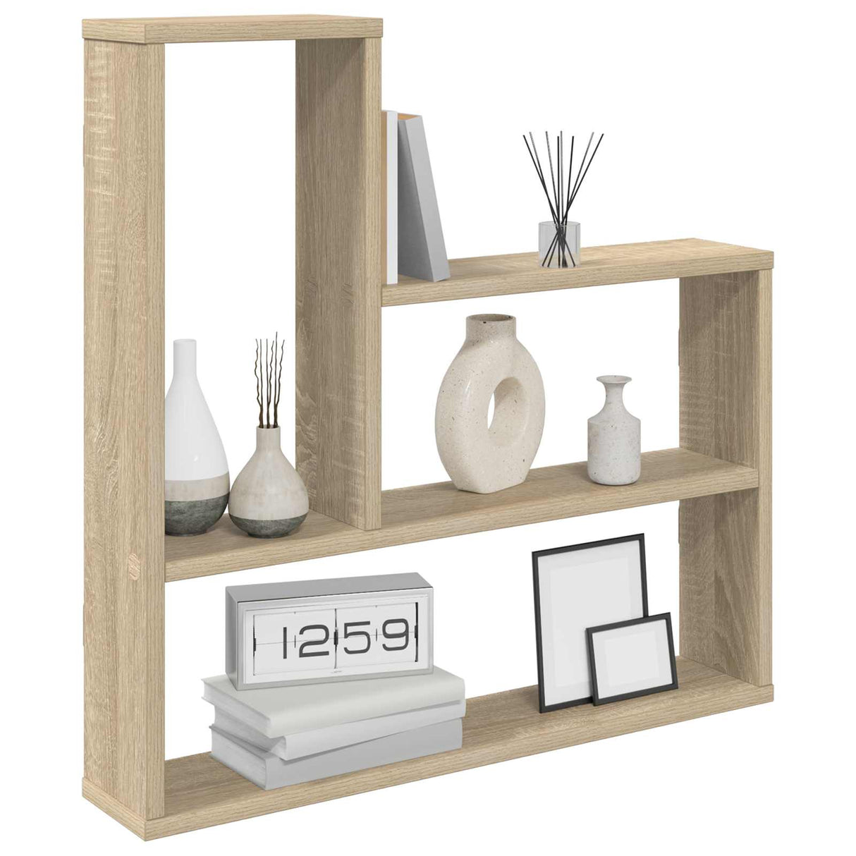 Wall Shelf Sonoma Oak 60 x 11 x 60 cm Engineered Wood