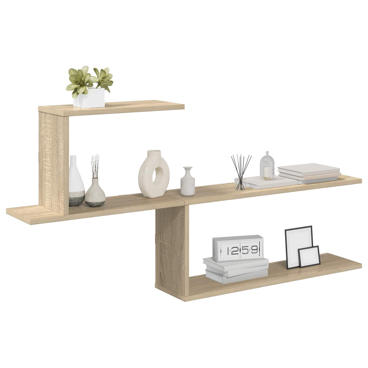 Wall Shelf Sonoma Oak 122 x 18 x 60 cm Engineered Wood