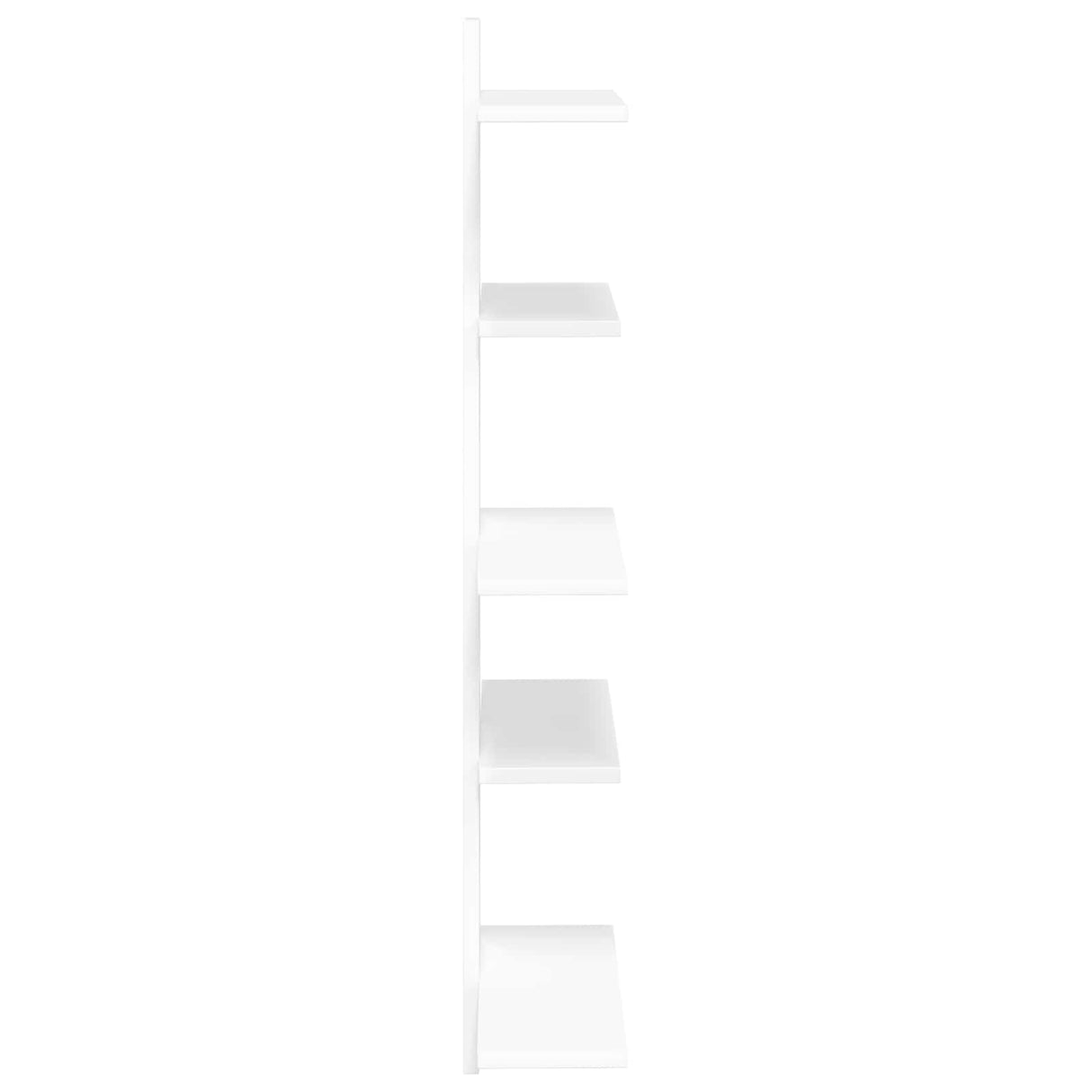 Wall Floating Shelf White 48.5 x 15 x 101 cm Engineered Wood