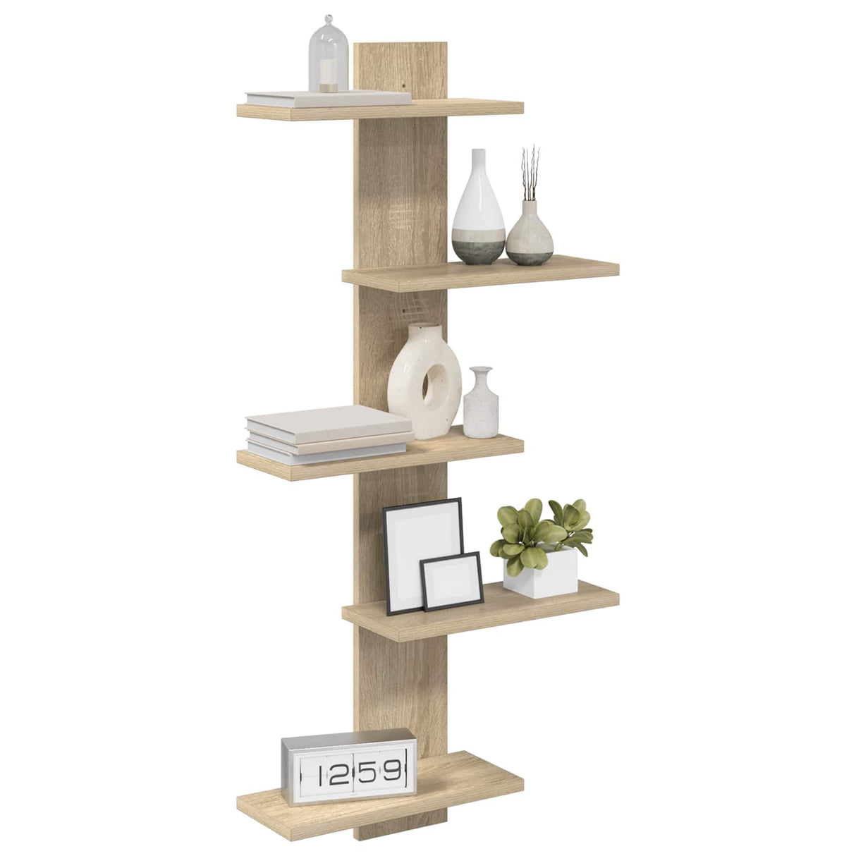 Wall Floating Shelf Sonoma Oak 48.5 x 15 x 101 cm