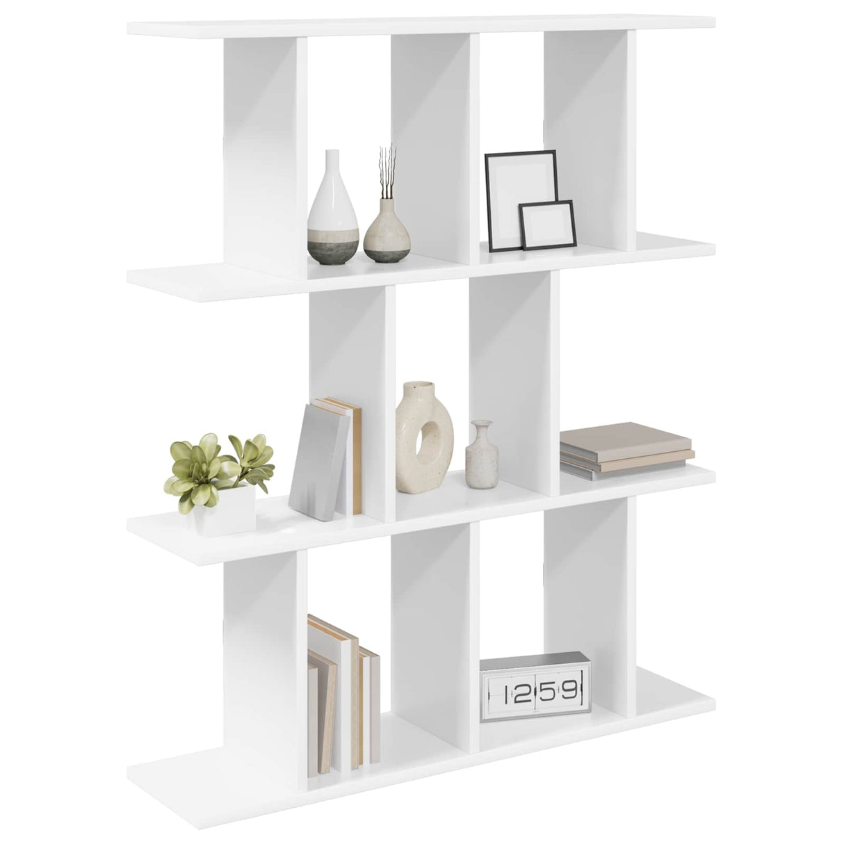 Wall Shelf White 80 x 20 x 96 cm Engineered Wood