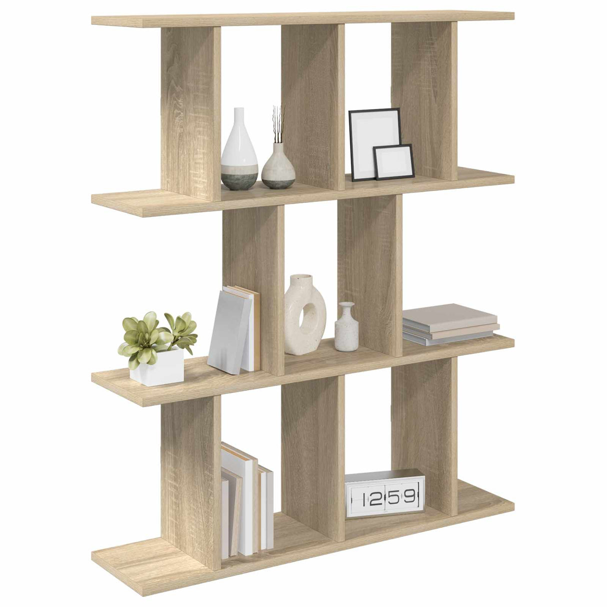 Wall Shelf Sonoma Oak 80 x 20 x 96 cm Engineered Wood
