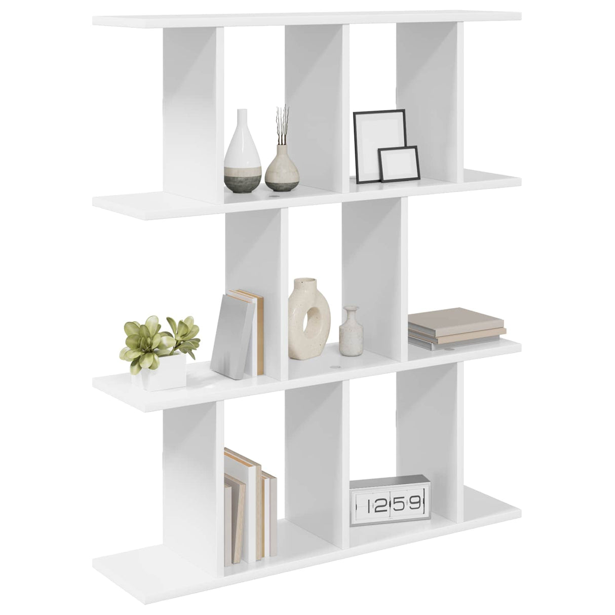 Wall Shelf White 102 x 20 x 96 cm Engineered Wood