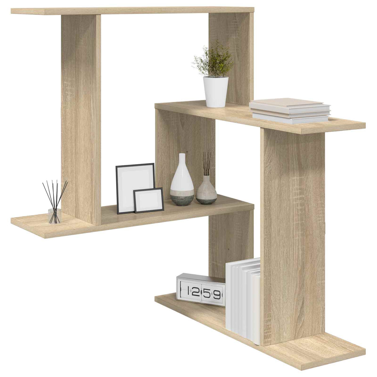 Wall Shelf Sonoma Oak 67 x 67 x 87 cm Engineered Wood