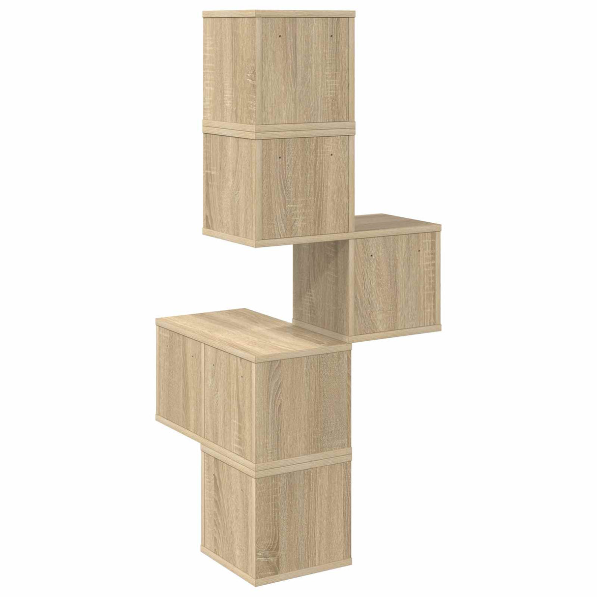 Wall Corner Shelf Sonoma Oak 48 x 48 x 120 cm Engineered Wood