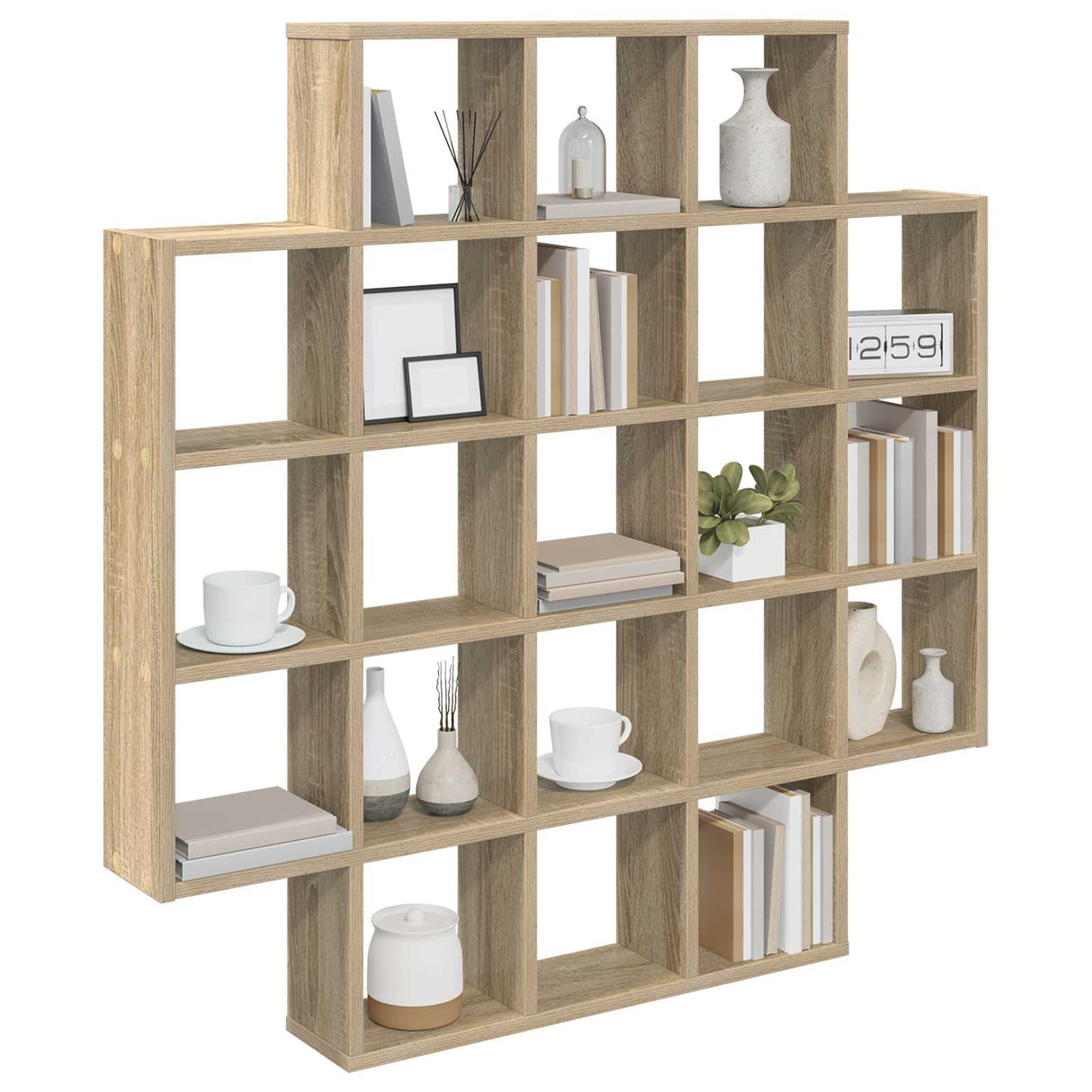 Wall Shelf Sonoma Oak 100 x 13 x 100 cm Engineered Wood