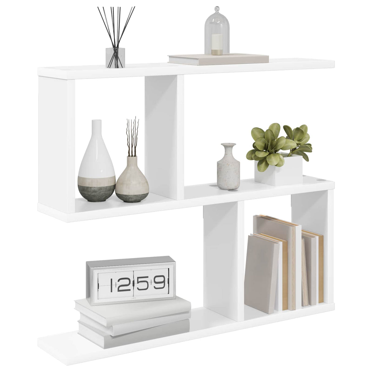 Wall Shelf White 60 x 12 x 50.5 cm Engineered Wood
