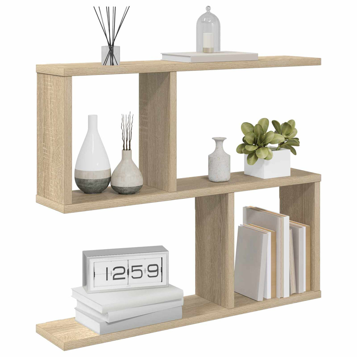 Wall Shelf Sonoma Oak 60 x 12 x 50.5 cm Engineered Wood