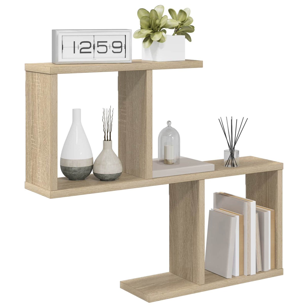 Wall Shelf Sonoma Oak 60 x 12 x 50.5 cm Engineered Wood