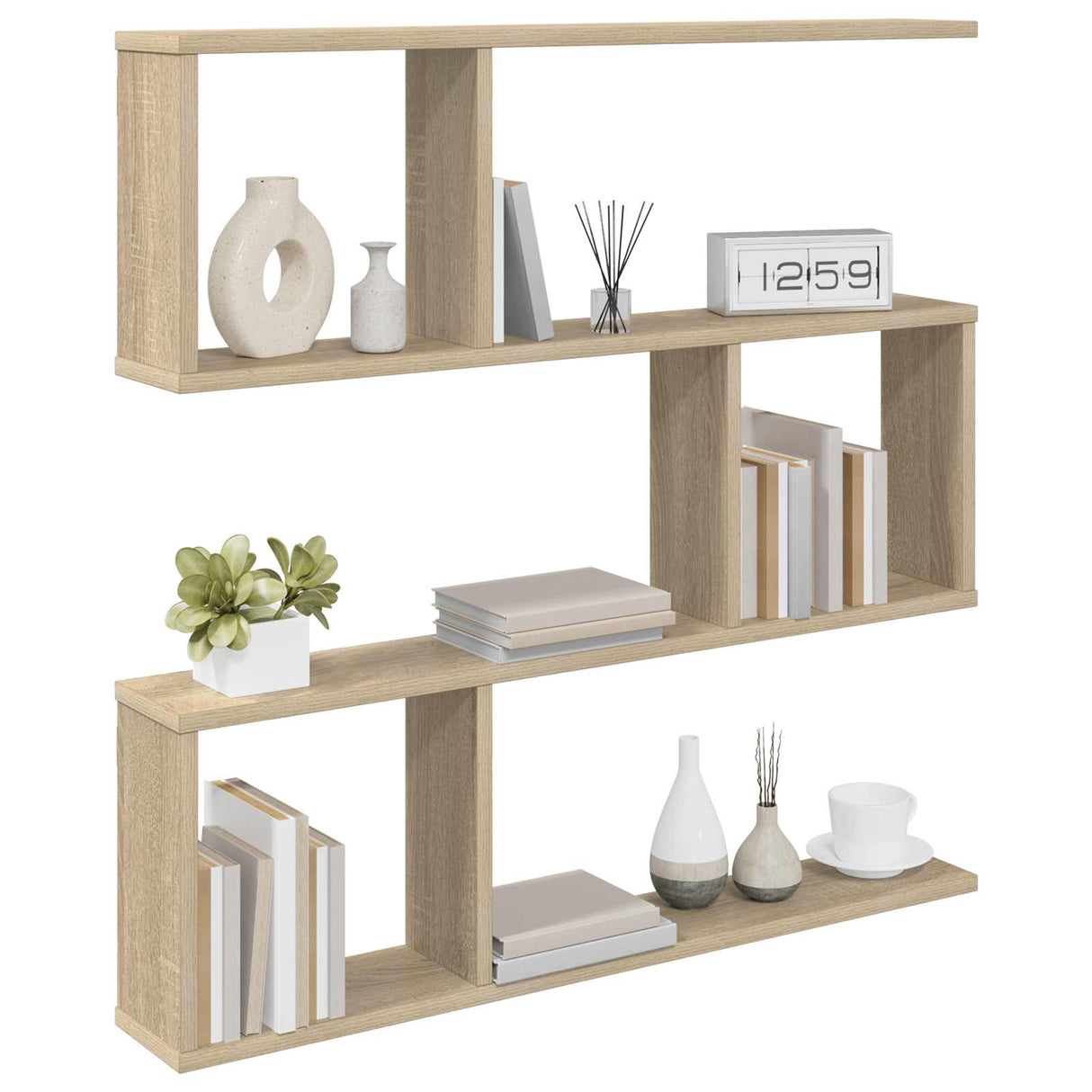 Wall Shelf Sonoma Oak 80 x 12 x 79.5 cm Engineered Wood