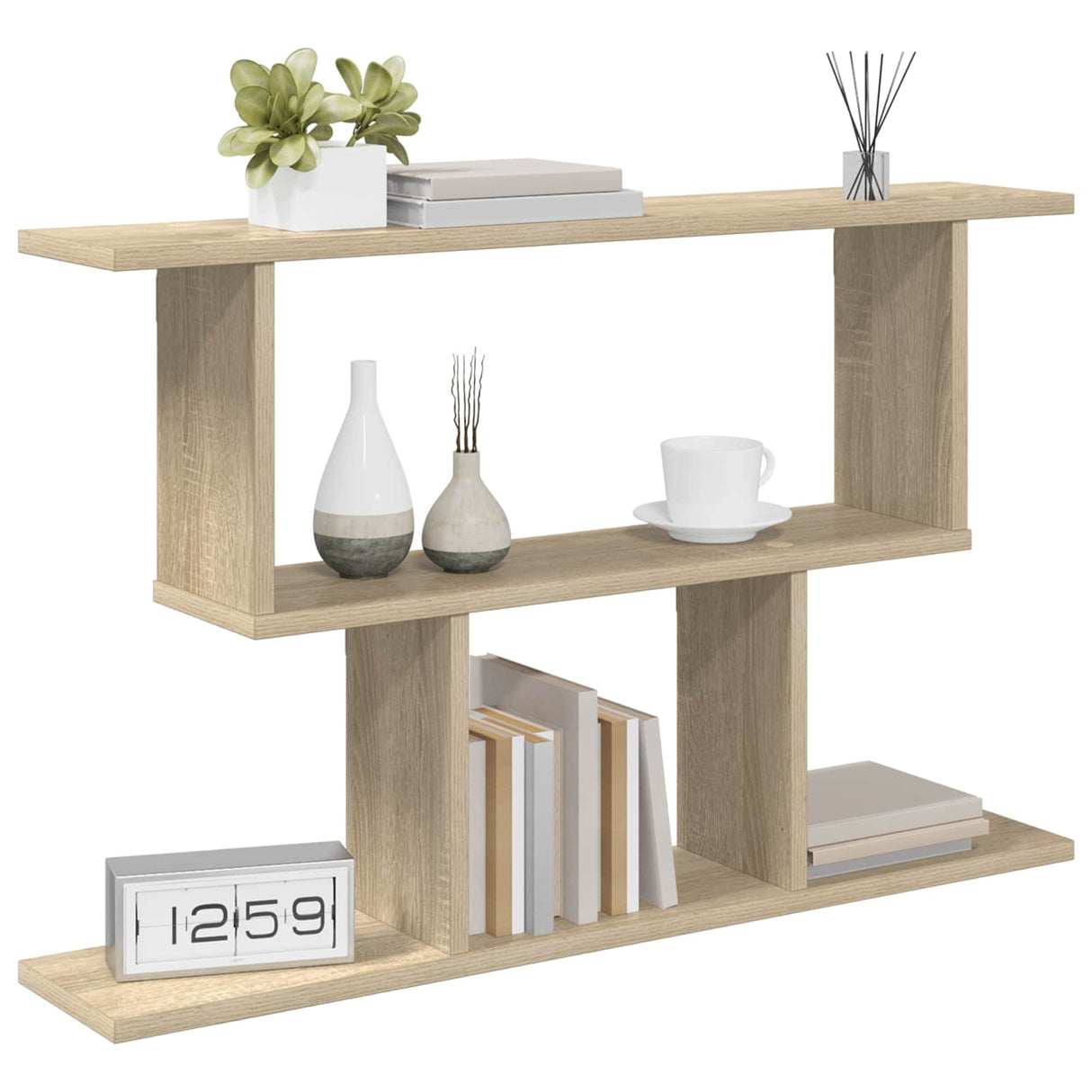Wall Shelf Sonoma Oak 80 x 15 x 50.5 cm Engineered Wood