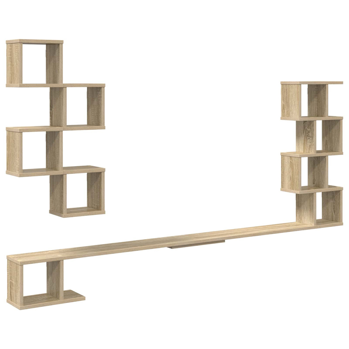 Wall-Mounted TV Shelf Sonoma Oak 180 x 15 x 94 cm
