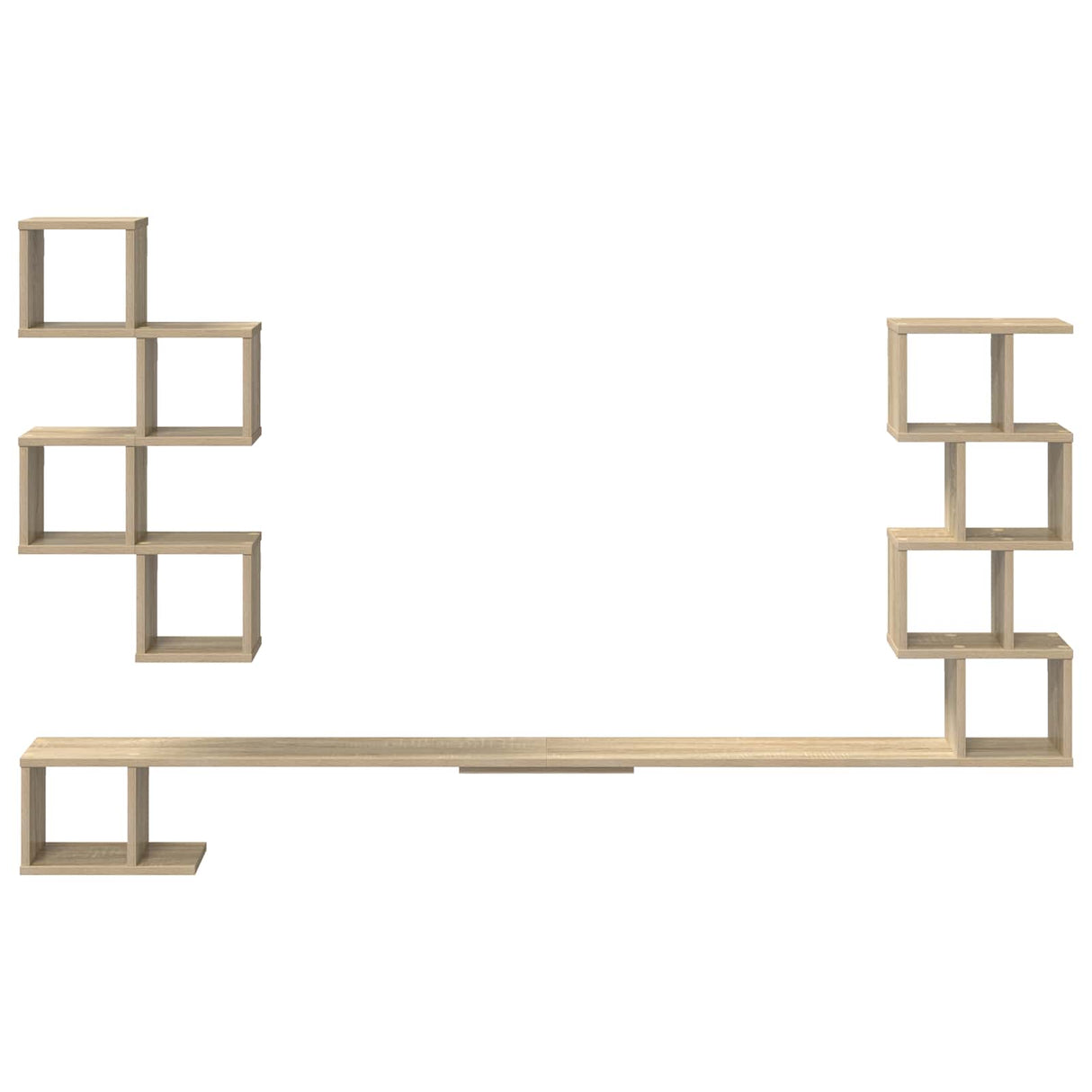 Wall-Mounted TV Shelf Sonoma Oak 180 x 15 x 94 cm