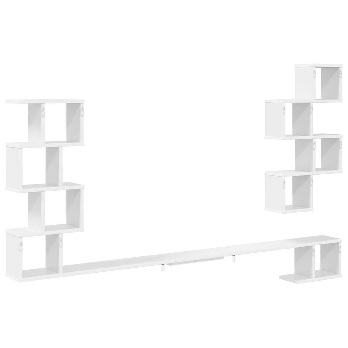 Wall-Mounted TV Shelf White 160 x 15 x 94 cm Engineered Wood