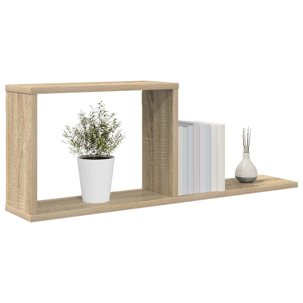 Floating Shelves Sonoma Oak 80 x 15 x 30 cm Engineered Wood