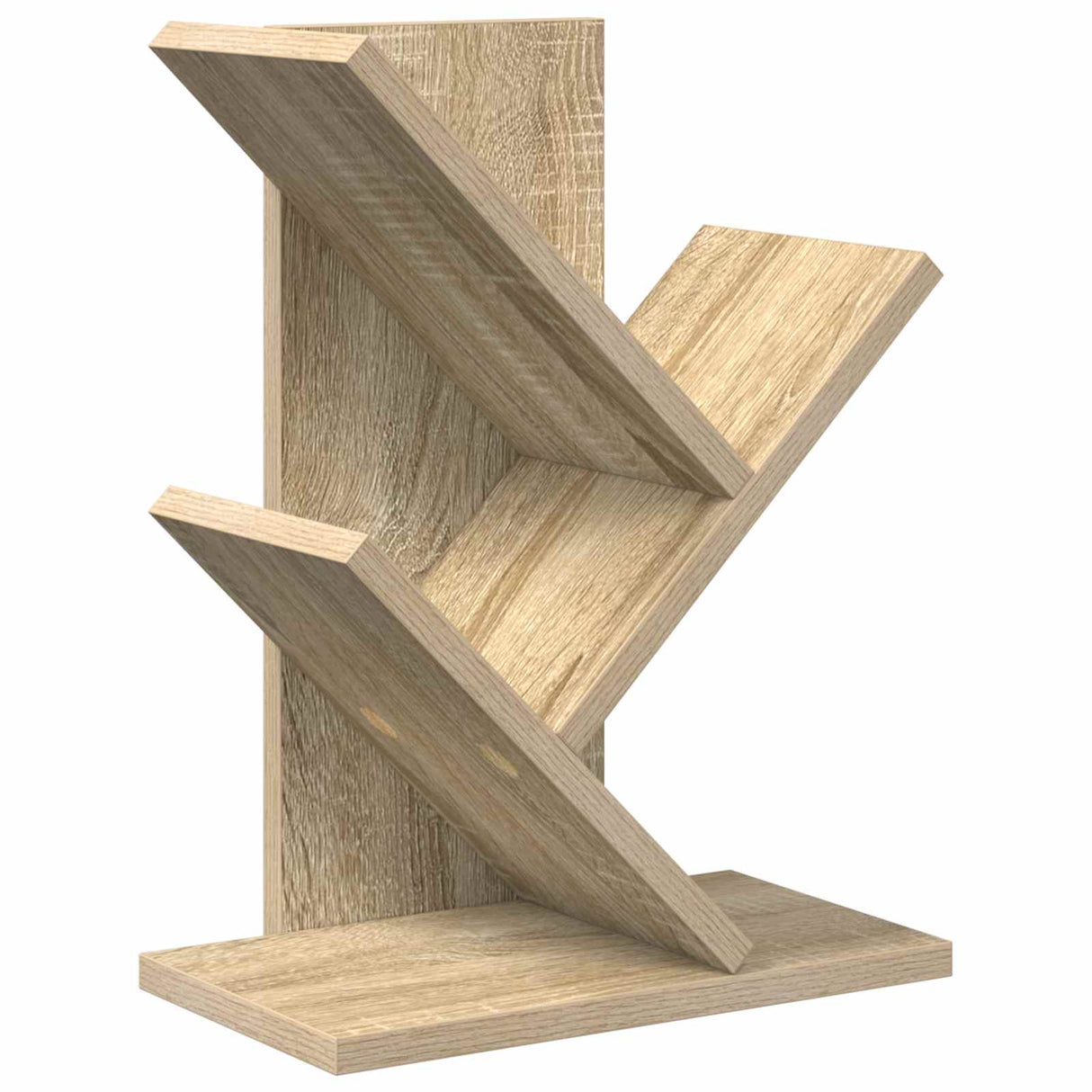 Tree Bookshelf 3-Tier 30 x 18 x 40 cm Engineered Wood