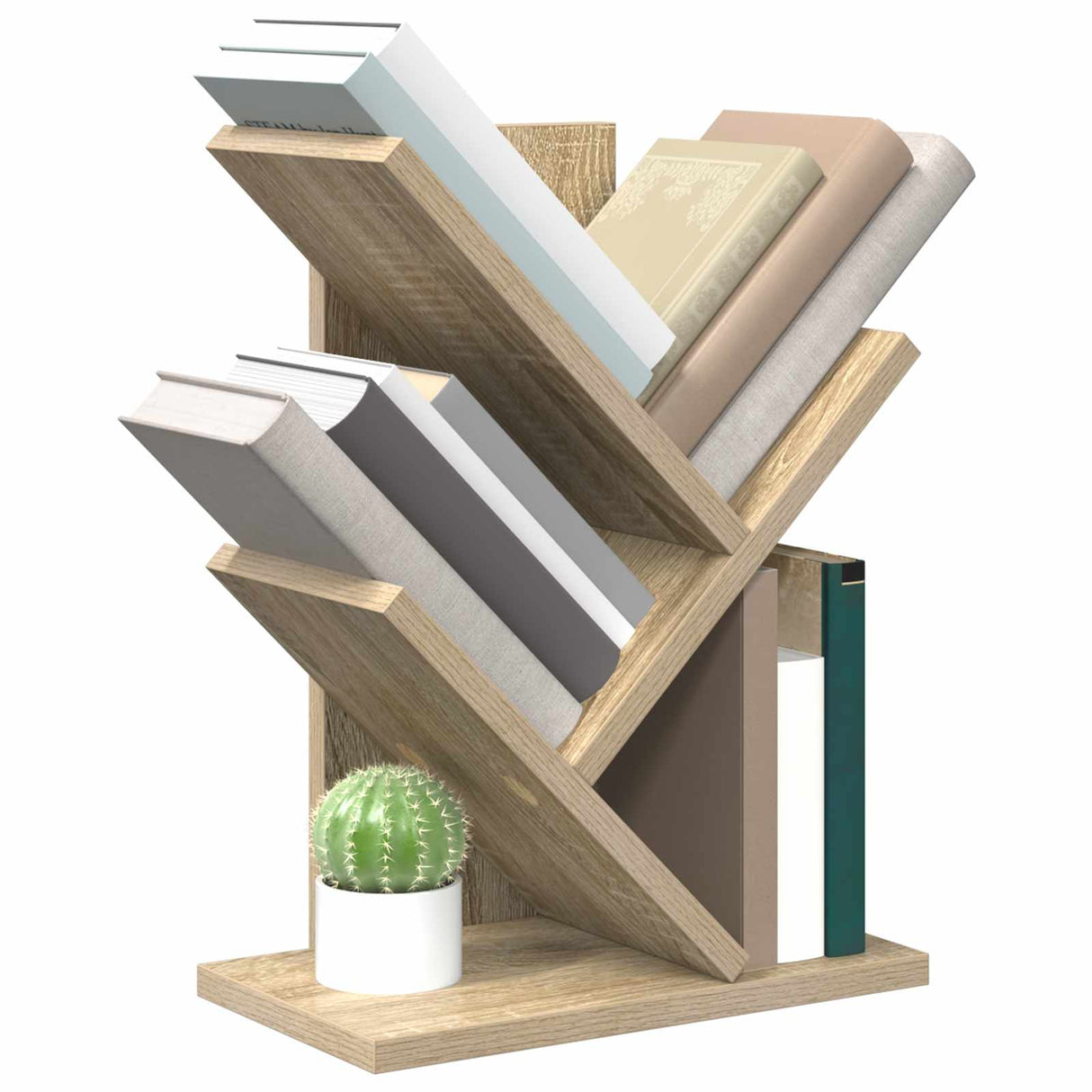 Tree Bookshelf 3-Tier 30 x 18 x 40 cm Engineered Wood