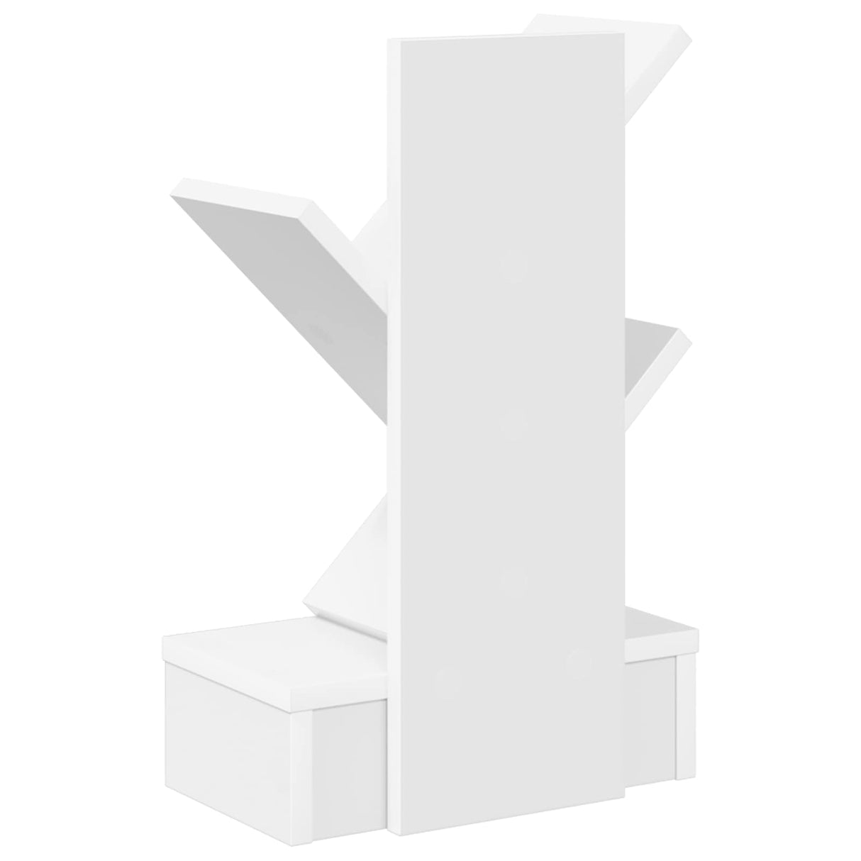 Tree Bookshelf 3-Tier 30 x 18 x 48 cm Engineered Wood White