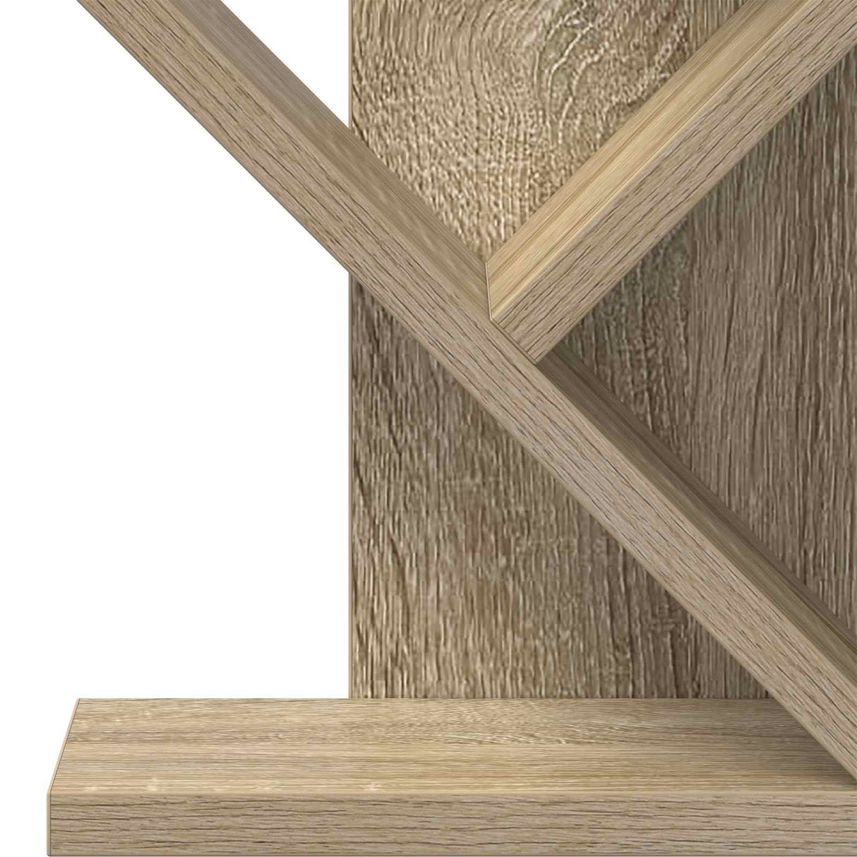 Tree Bookshelf 3-Tier 30 x 18 x 48 cm Engineered Wood