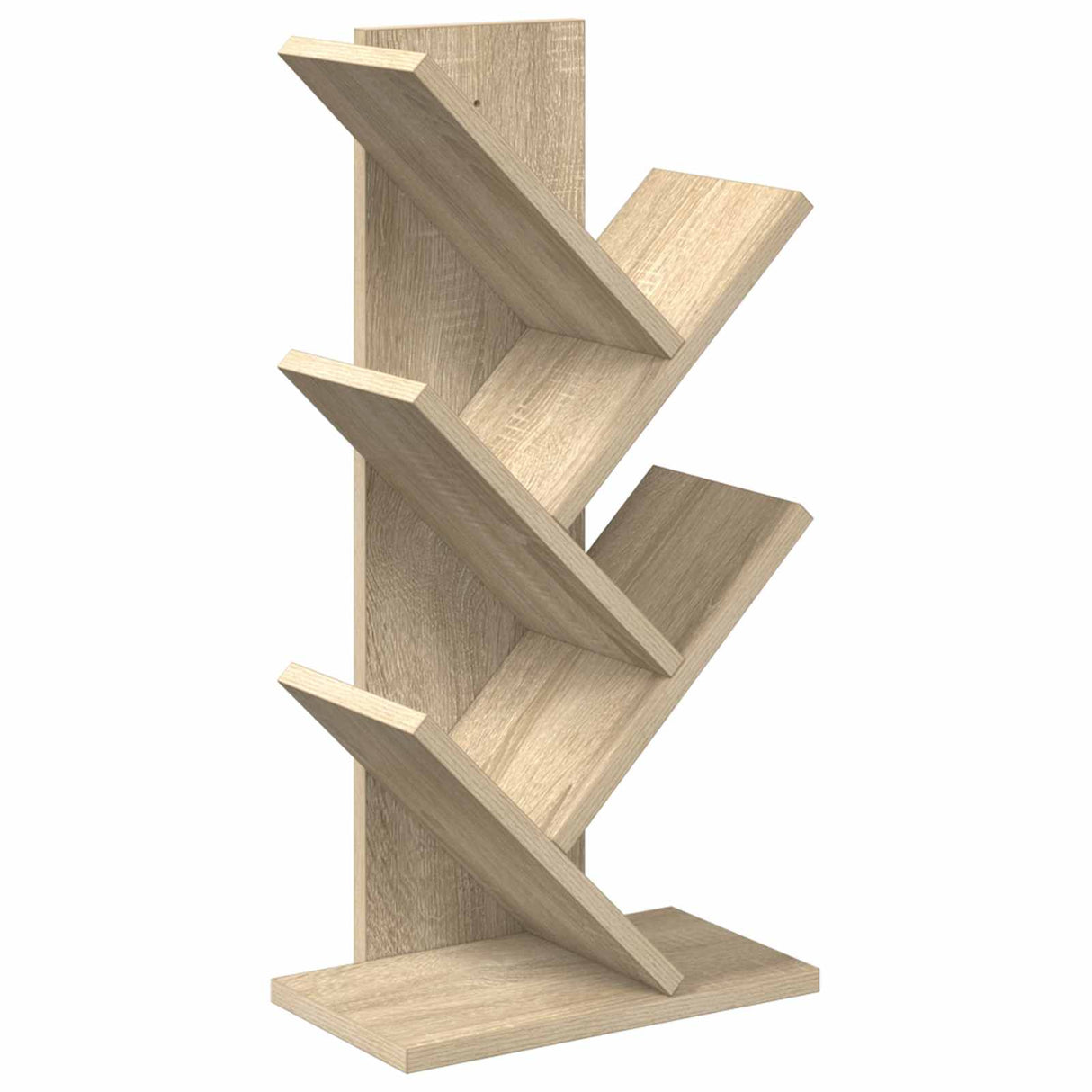 Tree Bookshelf 4-Tier 30 x 18 x 60 cm Engineered Wood