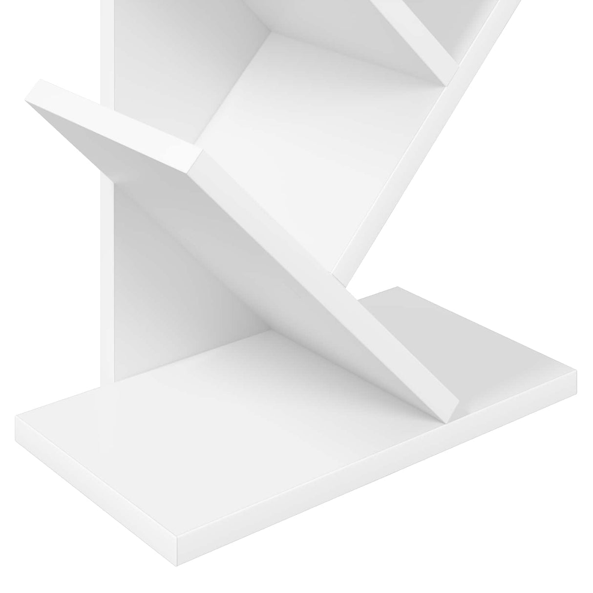 Tree Bookshelf 6-Tier 30 x 18 x 100 cm Engineered Wood White