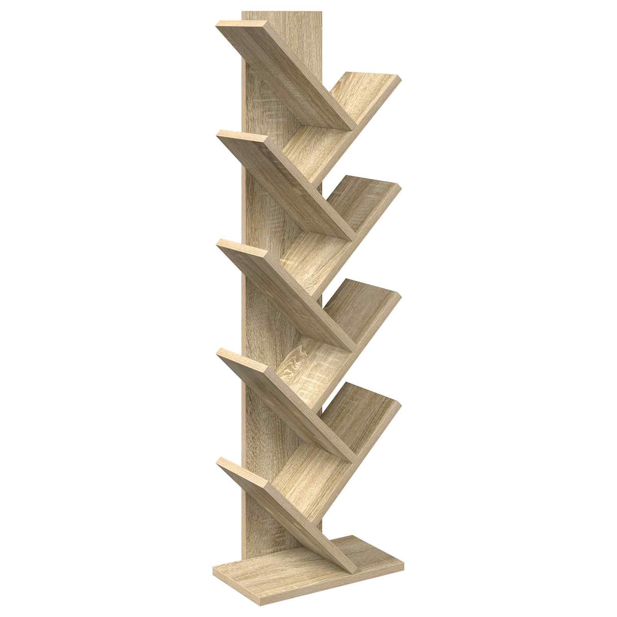 Tree Bookshelf 6-Tier 30 x 18 x 100 cm Engineered Wood
