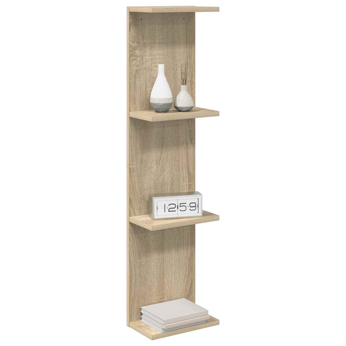 Wall Shelf Sonoma Oak 25 x 15 x 100 cm Engineered Wood