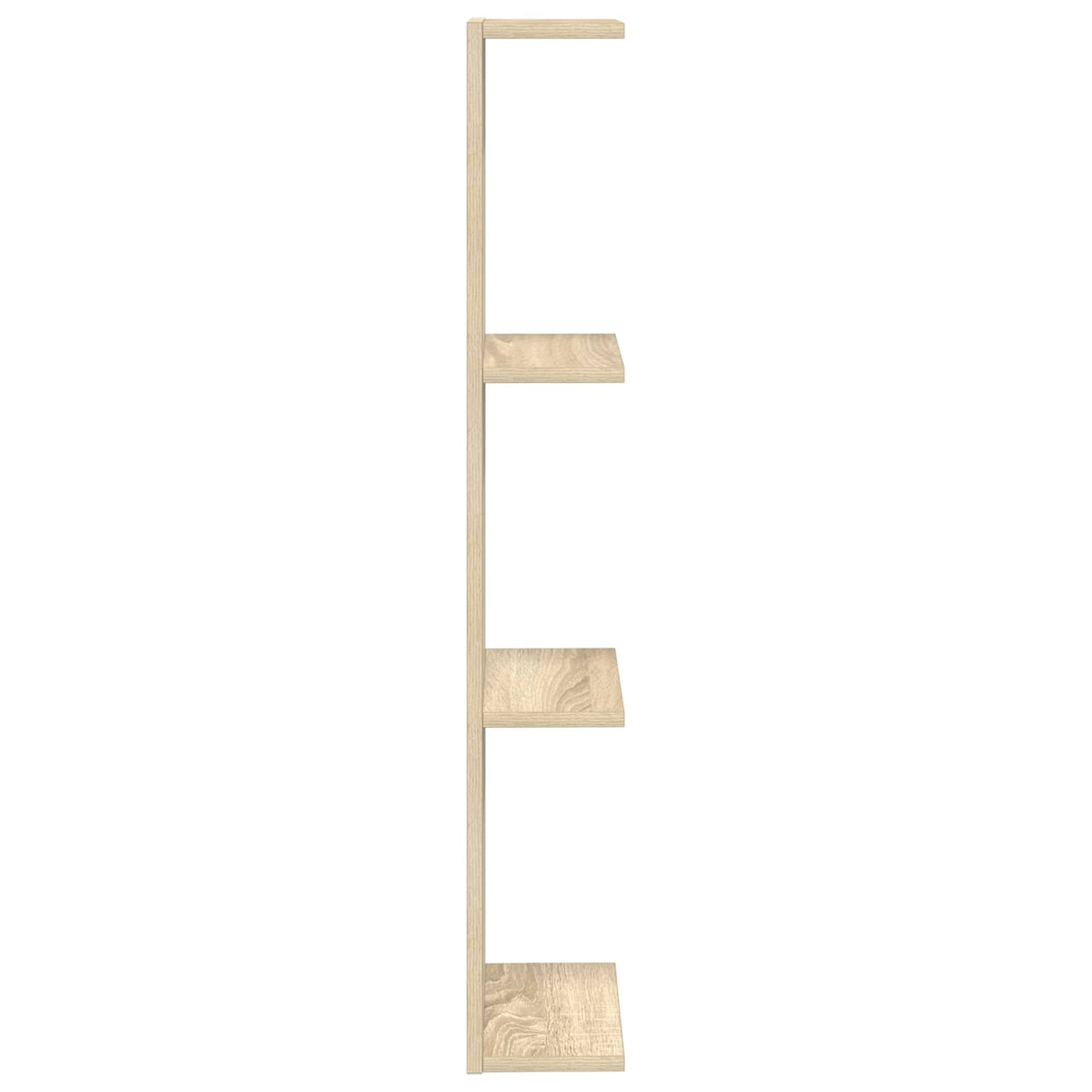 Wall Shelf Sonoma Oak 25 x 15 x 100 cm Engineered Wood