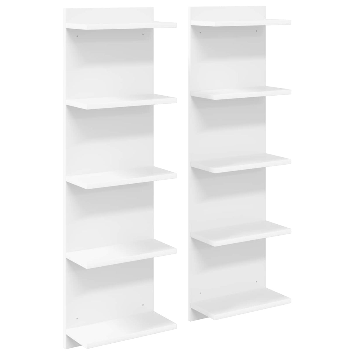 Wall Shelf 2 pcs White 30 x 15 x 100 cm Engineered Wood