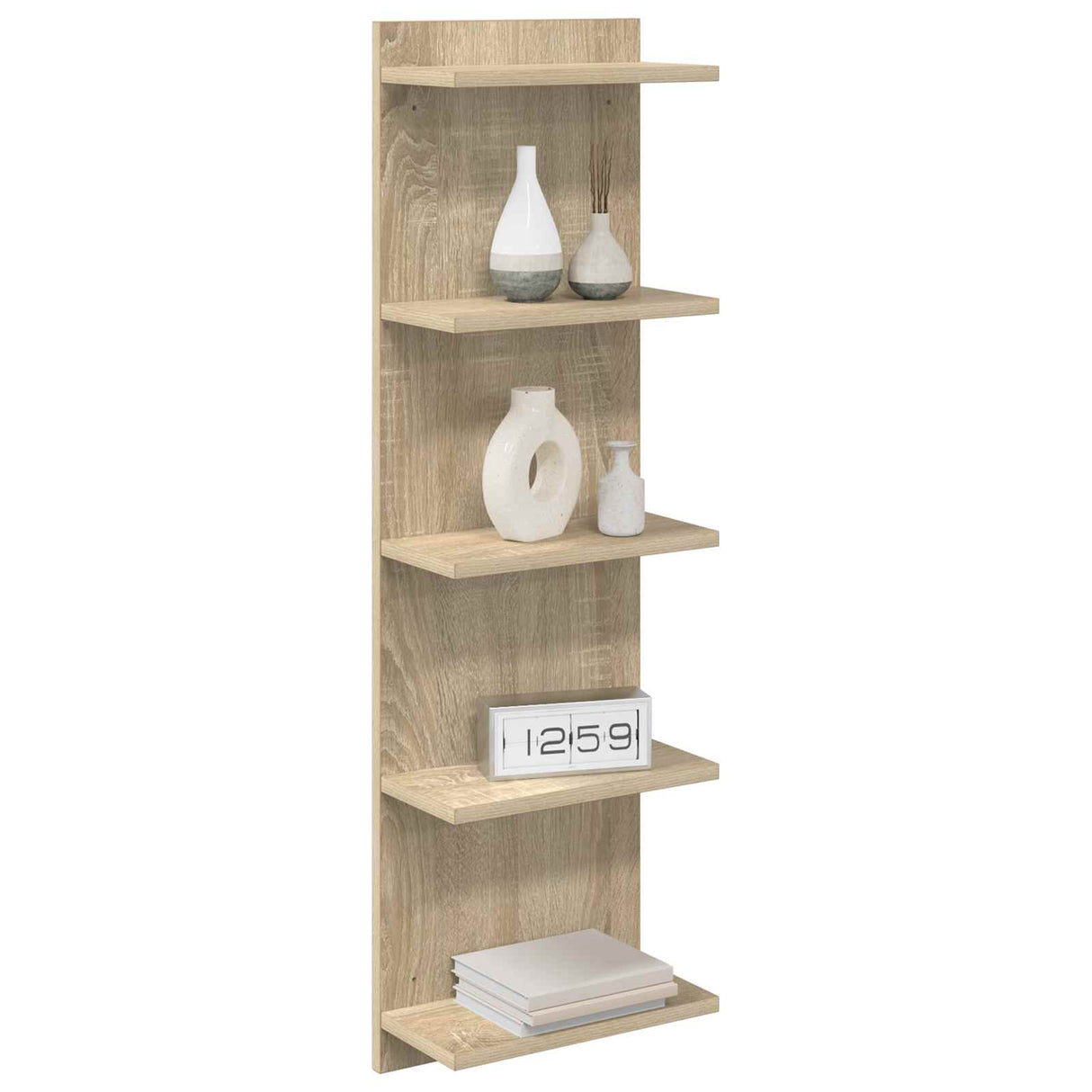 Wall Shelf Sonoma Oak 30 x 15 x 100 cm Engineered Wood