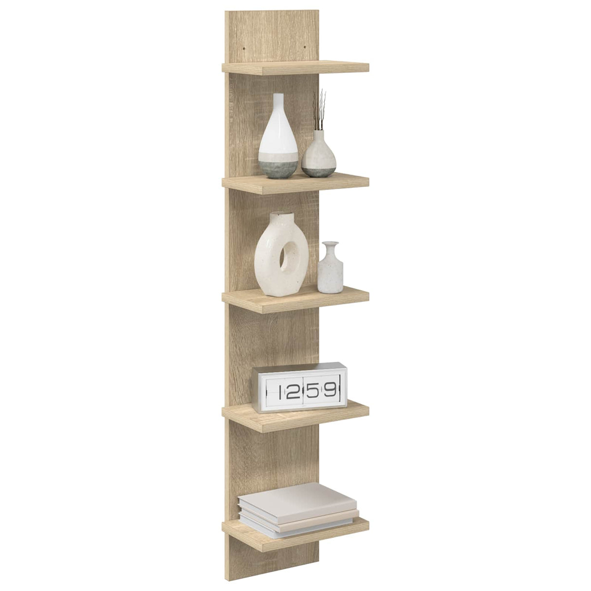 Wall Shelf Sonoma Oak 22 x 15 x 100 cm Engineered Wood