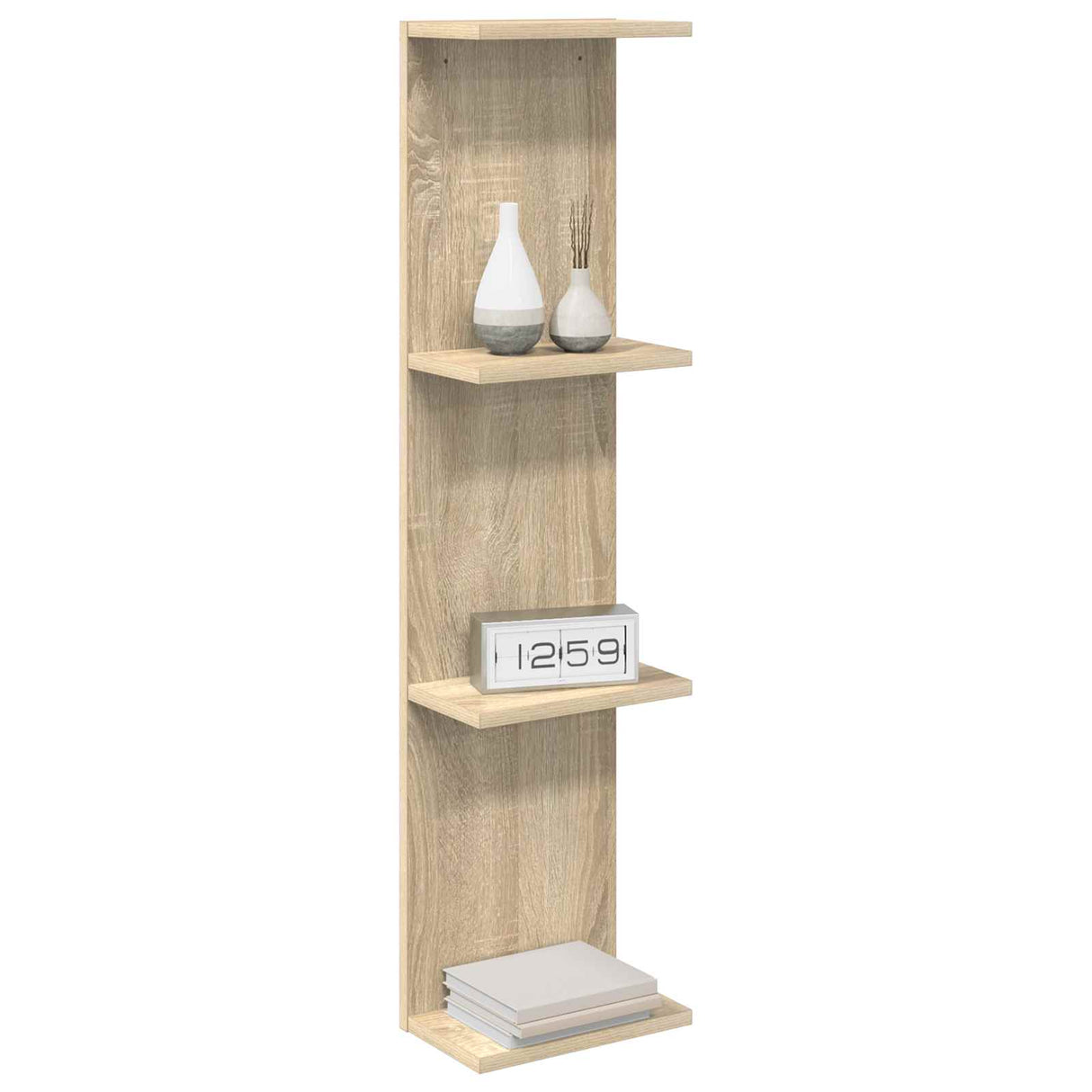 Wall Shelf Sonoma Oak 22 x 15 x 100 cm Engineered Wood