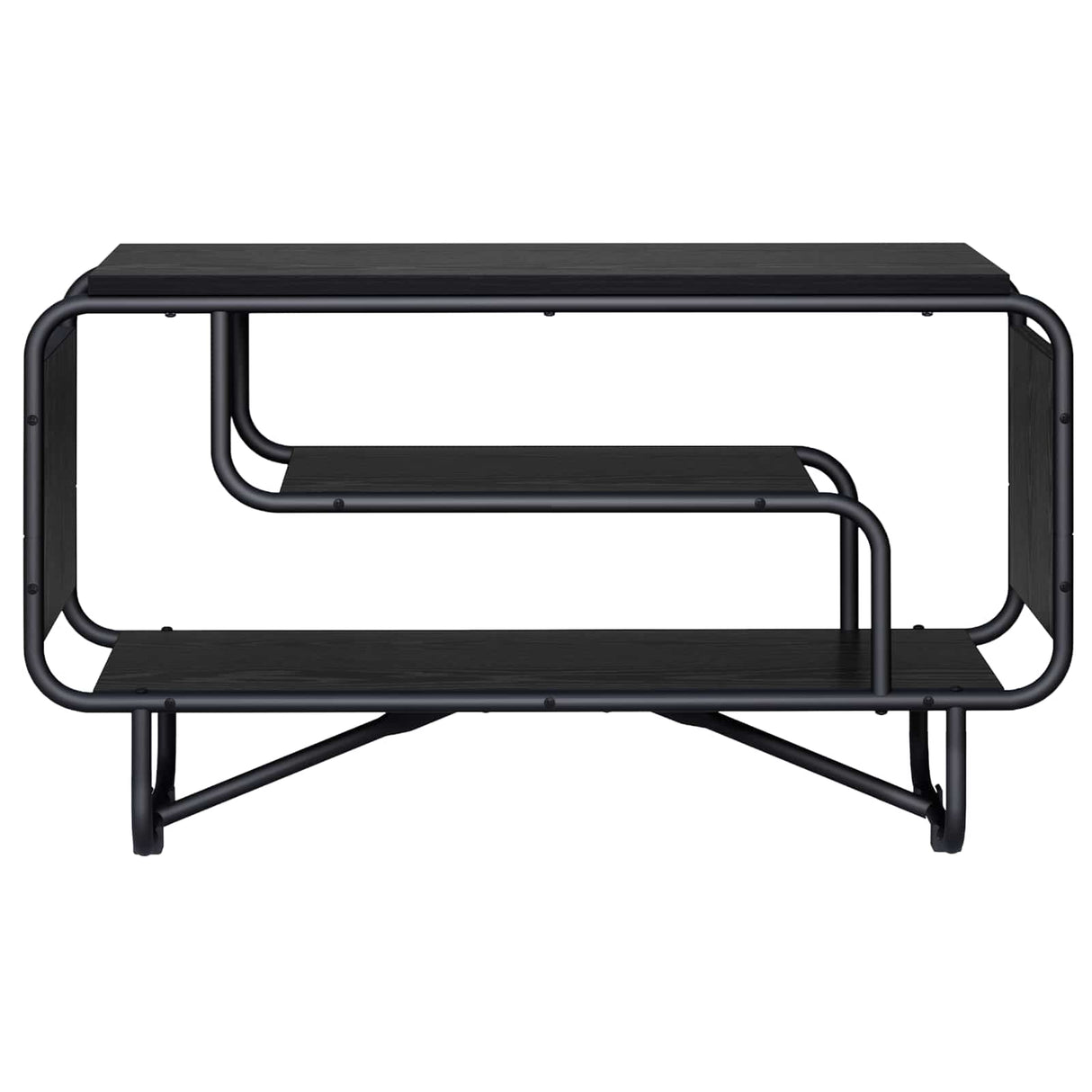 TV Stand 80 x 36 x 45 cm Black Oak Engineered Wood