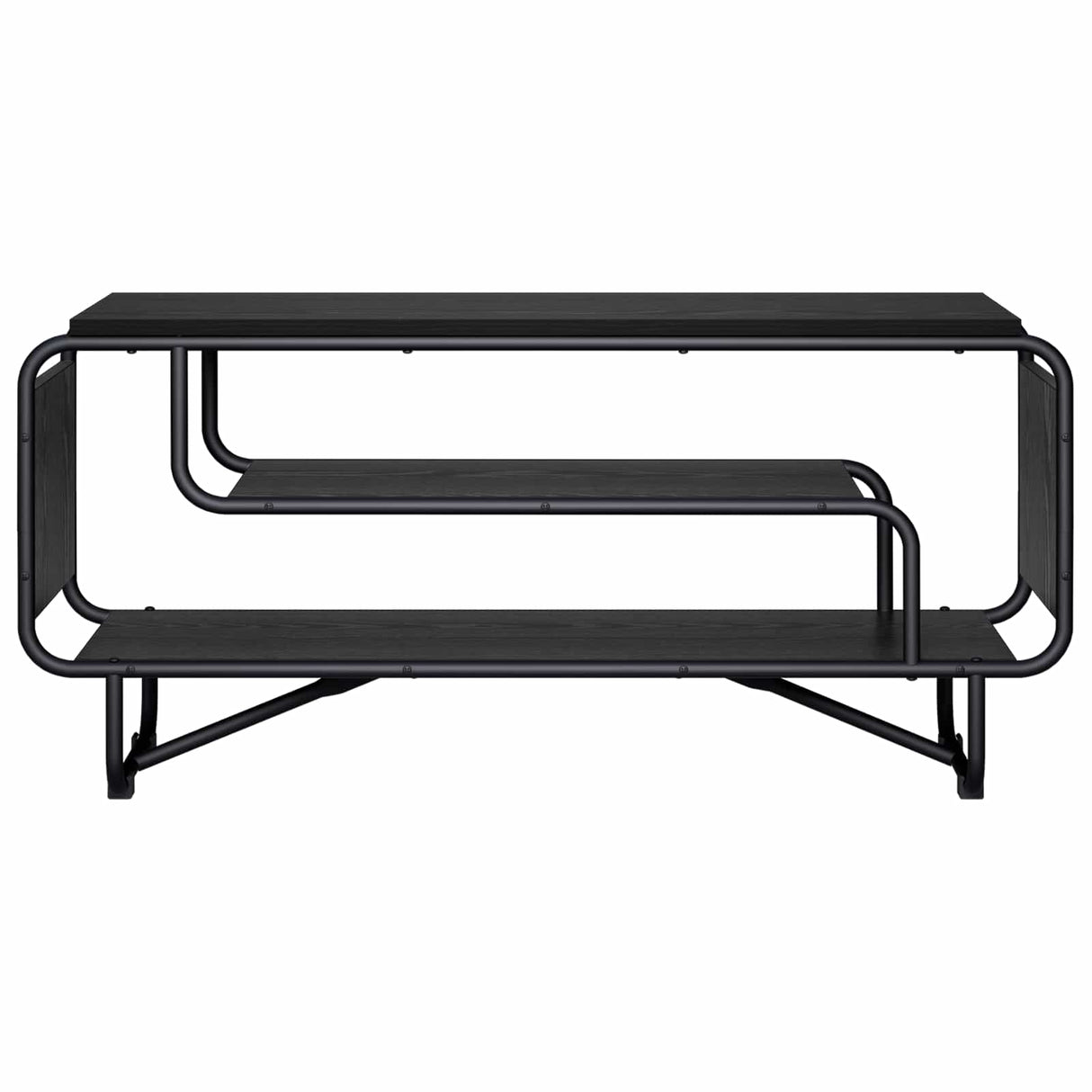 TV Stand 98 x 36 x 45 cm Black Oak Engineered Wood