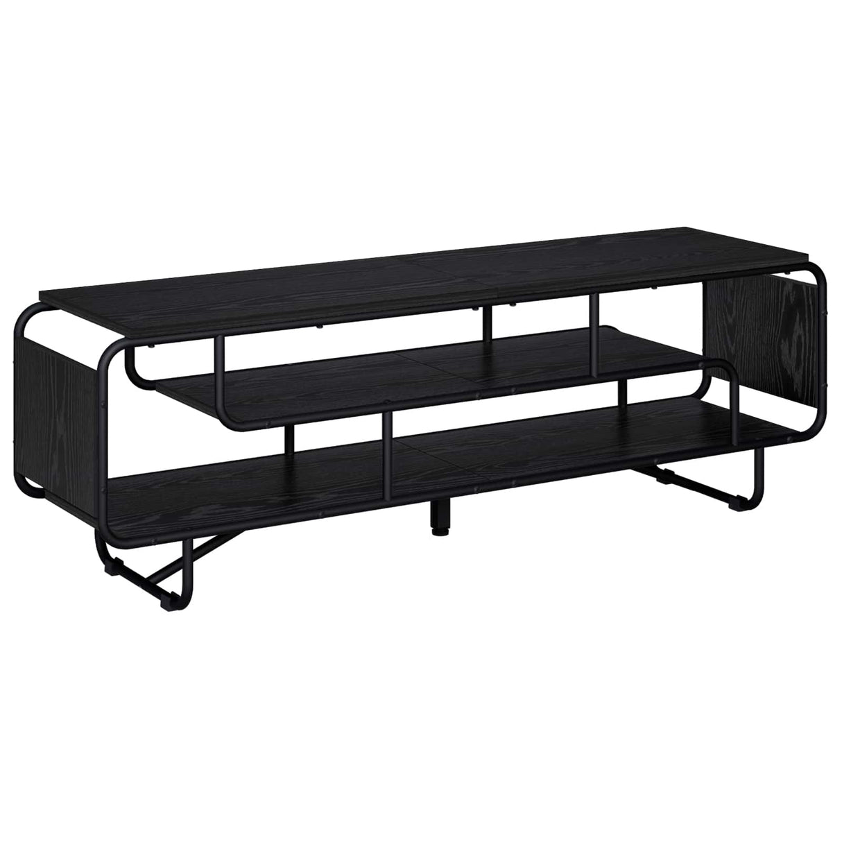 TV Stand 140 x 36 x 45 cm Black Oak Engineered Wood